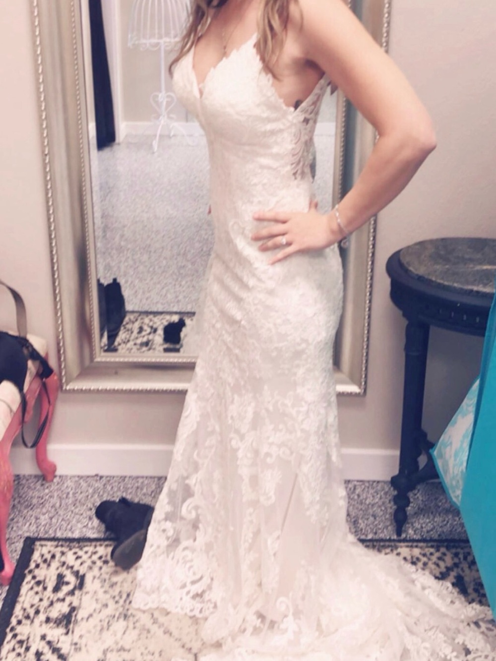 Lace Bridal Mermaid Gown in Ivory